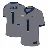 West Virginia Mountaineers 1 Shelton Gibson Gray College Football Jersey Dzhi,baseball caps,new era cap wholesale,wholesale hats